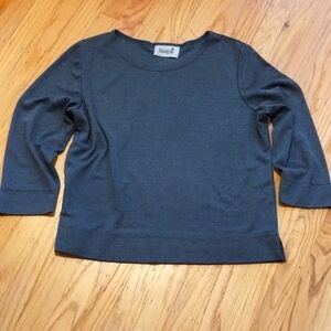 🙋Imagio gray 3/4 sleeve shirt Sz M-L, polyester blend